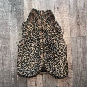 Leopard furry vest